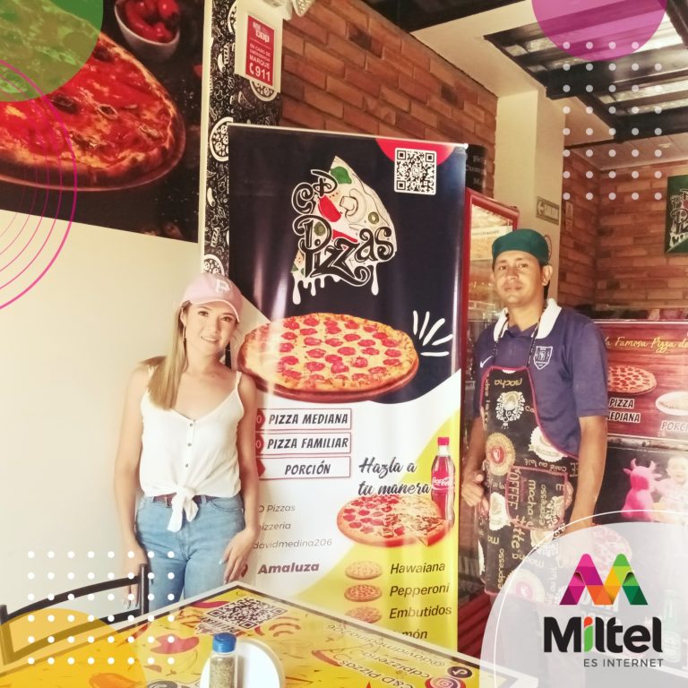 C&D pizzas conectados con MILTEL